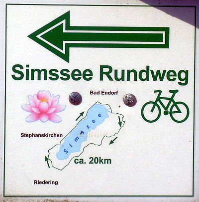 Beschilderung Rad-Rundweg um den Simssee